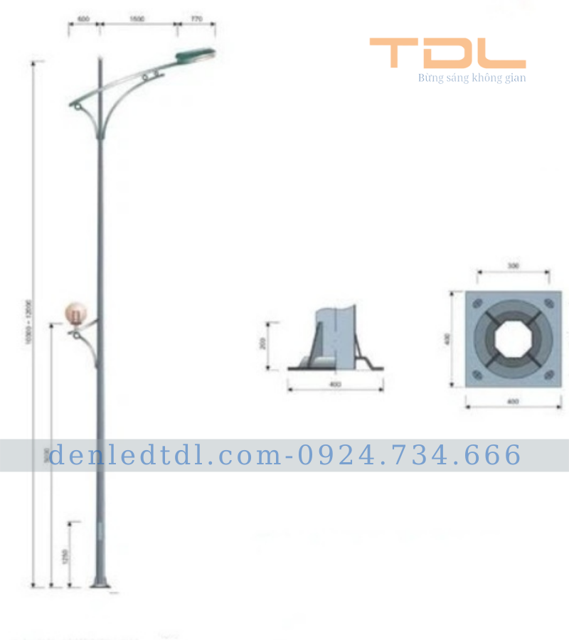 cột đèn chiếu sáng TDLC-DR07