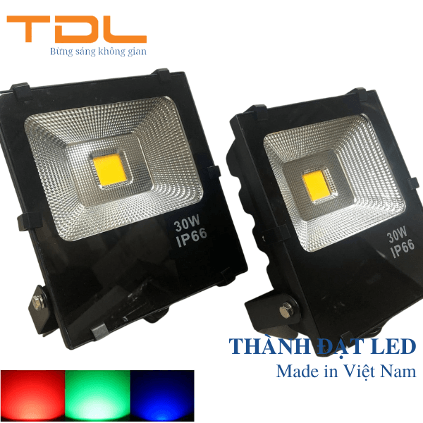 Đèn pha 5054 mắt nhỏ 30w đổi màu
