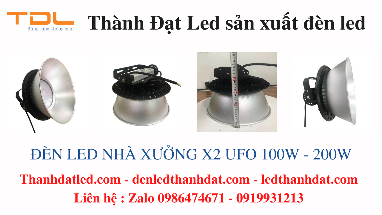 đèn led nhà xưởng UFO 100w 150w 200w highbay
