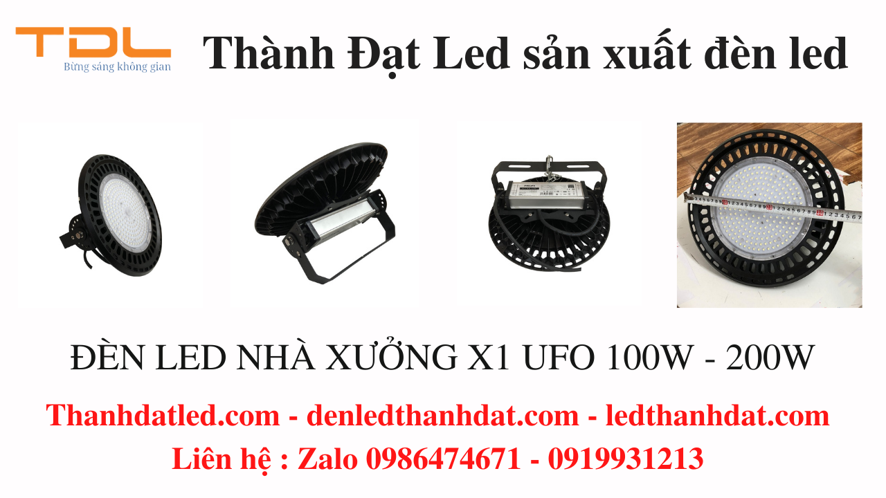 đèn led nhà xưởng UFO 100w 150w 200w