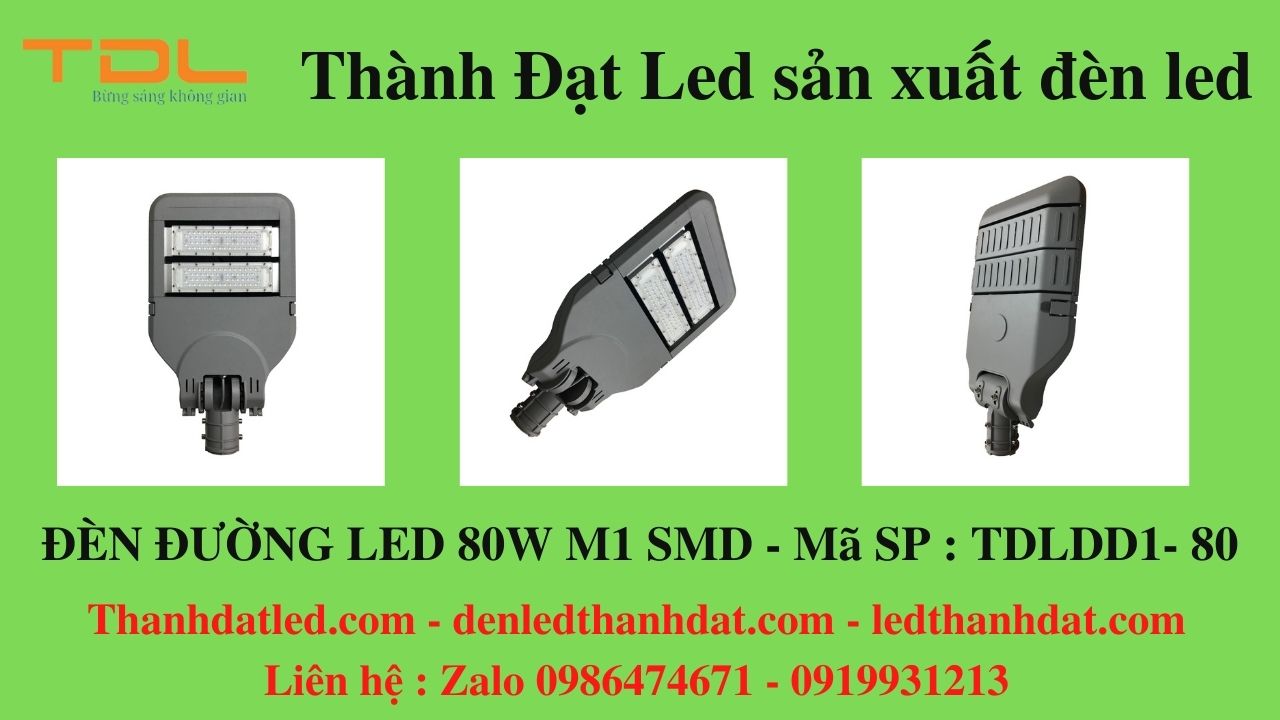 đèn đường led M1 80w SMD