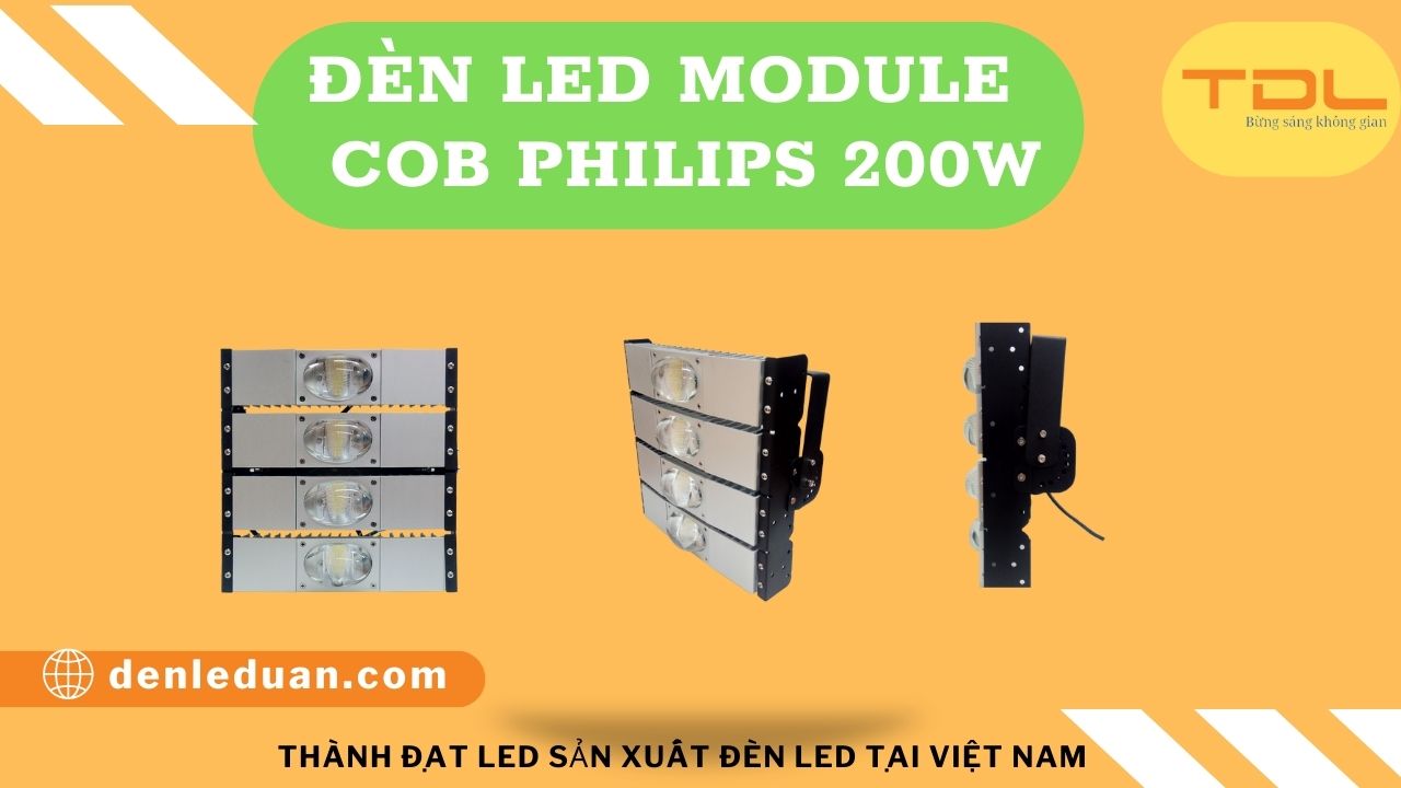 đèn pha led COB Philips 200w